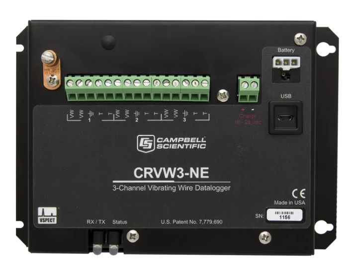 Datalogger ba kênh cho cảm biến dây rung CRVW3